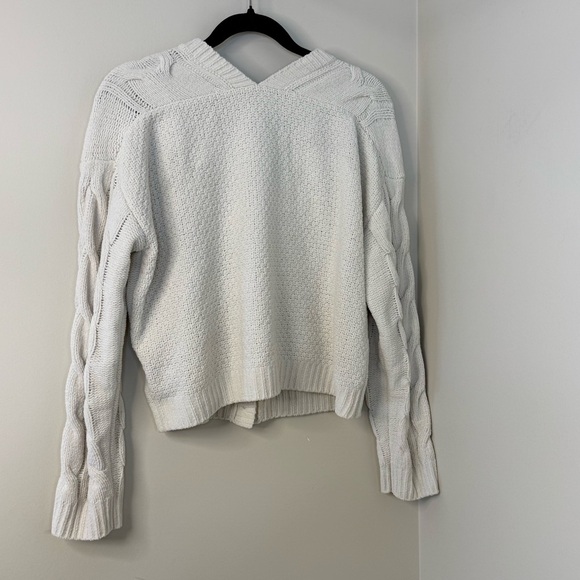 Lovetree Cream Cable Knit Button Front Cardigan Sweater Cottagecore Knit Style - Picture 3 of 6